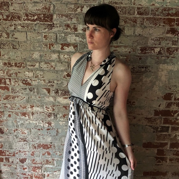 Anthropologie Dresses & Skirts - Anthropologie Maeve B&W Dot Maxi Hi Low Dress